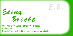 edina bricht business card